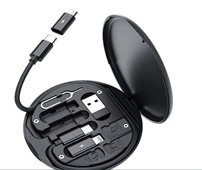 Mini Multi-Functional Fast Charging Data Cable Set (Pack of 1)